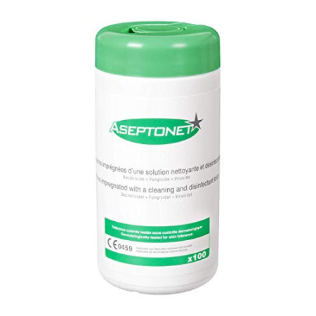 Aseptonet Box of 100 Cleaning Disinfectant Wipes