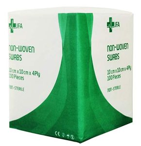 JFA Medical Lot de 100 Compresses de Gaze Non Tissées 10 x 10 cm