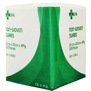 JFA Medical Lot de 100 Compresses de Gaze Non Tissées 10 x 10 cm