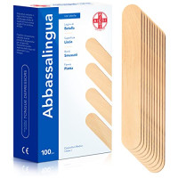 AIESI® Disposable Non-Sterile Wooden Tongue Depressors (Pack of 100)