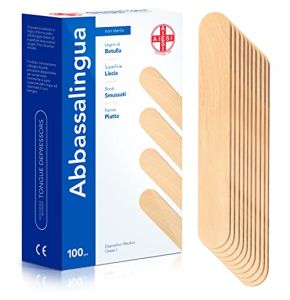 AIESI® Disposable Non-Sterile Wooden Tongue Depressors (Pack of 100)