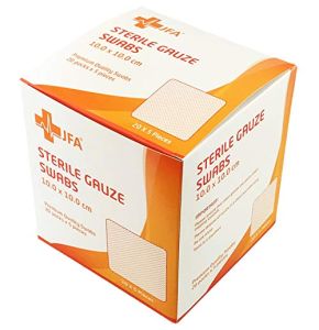 Lot de 100 compresses de gaze stériles - Qualité supérieure - 10 cm x 10 cm