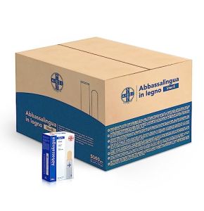 AIESI® Disposable Wooden Tongue Depressor STERILE (Pack of 5000 Pieces)