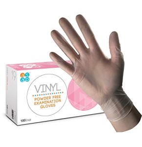 ASAP Boîte de 100 Gants d'Examen Jetables en Vinyle Transparent