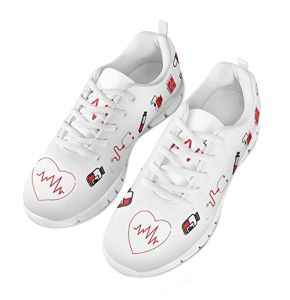 Coloranimal Gym Sports Women Men Air Mesh Cute Nurse Pattern Casual Daily Athletic Fashion Sneakers EU39
