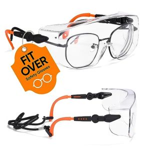 SAFEYEAR Lunette de Travaille pour Porteurs - SG009, Certifiées CE EN166, Anti-buée et Anti-rayures UV 400 Avec Protection Latérale