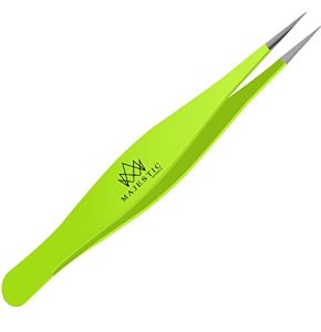Majestic Bombay Surgical Tweezers for Ingrown Hairs - Precision Pointed Tweezers for Splinters, Ticks, and More...