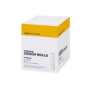 AmazonCommercial Rectangular Examination Sheet Rolls 50 M, Pack of 9, White