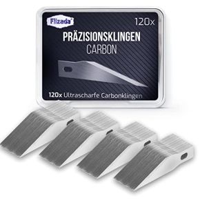 Filzada® 120 lame scalpel - lames de cutter de précision/lames de couteau modelisme/lames de rechange pour bistouri - Lame extra tranchante inclu...