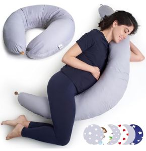 Niimo Coussin Grossesse et Allaitement XXL 100% Coton - Lauréat 2 Prix 2022