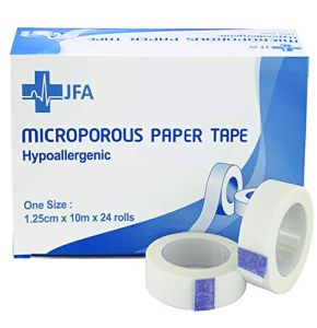 Sparadrap Chirurgical Microporeux Ruban Médical de Premiers Secours 1,25 cm x 10 m - Lot de 24 Rouleaux