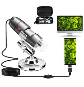Cainda USB Digital Microscope 40x to 1000X with Metal Stand and Carrying Case