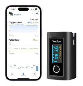 Viatom Oxymètre De Doigt De Pouls Avec Bluetooth Et Le Stockage Hors-Ligne