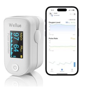 ViATOM Oxymètre de Pouls Bluetooth avec Rapport, Oxymètre de Doigt Saturometre, Moniteur de Fréquence Cardiaque avec Écran LED