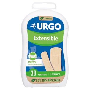 Urgo - Pansements - Extensible Strech - Compresse Anti-Adhérente - Boîte de 30 Pansements