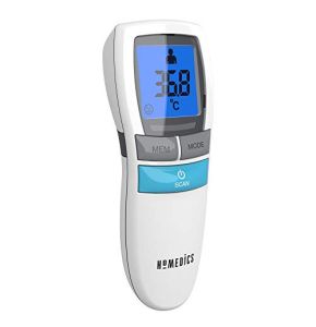 HoMedics Thermomètre Frontal infrarouge, Sans Contact avec Lecture Instantanée Précise - Alarme Fièvre et Rétro-Eclairés pour Bébé, Enfant,...