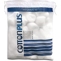 Cotton Plus BATUFFOLI 40 pcs. - LIGNE MÉDICALE | 100% pur coton hydrophile cardé pour usage médical | Doux et absorbant.