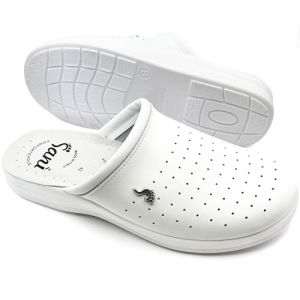Chaussons Sanitaires Pour Homme, Pantoufles Anatomiques En Cuir Véritable Sabots Pour Sanitaires, Chaussures Antidérapantes Pour Travailler Made En Italie