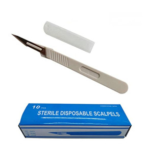 Scalpels #11 jetables stériles Medi-Cut pour le dermaplaning chirurgical, l'anatomie de laboratoire, la sculpture, le couteau de loisirs créatifs...