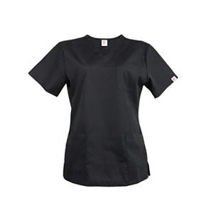Jonathan Uniform Blouse Noir Femme Uniforme de Travail 3 Poches