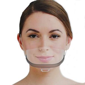 Urhome 10pcs Visière de Protection Réutilisable en Transparent - Couvre Bouche et Nez Facial - Protection Visage Anti-Salive Anti-Eclaboussure
