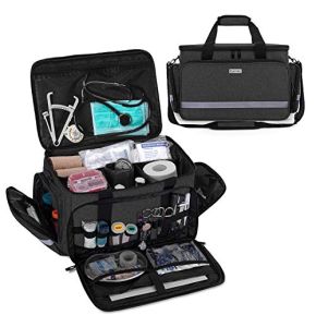 CURMIO Sac Infirmière, Sac Médical, Sac Clinique avec Fond Antidérapant pour Les Visites à Domicile, Soins de Santé, Cadeaux Parfait pour Les Professionnels de Santé