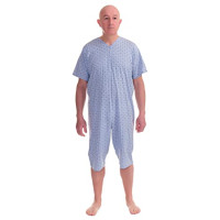 Pyjama Tuton Santé FERRUCCI Confort - Fermeture Épaule et Dos (Azur, L)