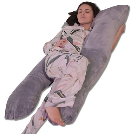 Bananair - Coussin de Grossesse et d'allaitement en Forme de U | Oreiller pour Femme Enceinte | Soulage Le Dos et Le Cou | Déhoussable - Lavable e...