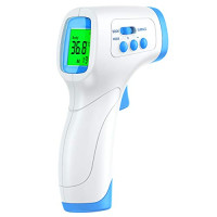 KKmier Adult Forehead Thermometer - LCD Display - Non-Contact - Fever Alert - Memory Function