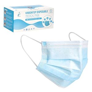 Kinbontop Masque Chirurgical Médical Jetable Type IIR, 50 Unités