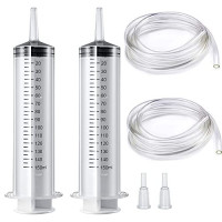 Gebildet 2pcs 150ml Large Plastic Dosage Syringe with 1m Tube and Adapter