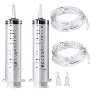 Gebildet 2pcs 150ml Large Plastic Syringe with Tube