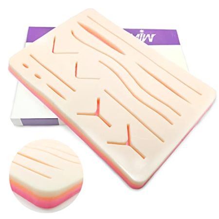 Grands tampons de suture améliorés | 3 couches avec 14 plaies pour les étudiants | kit suture medecine fil de suture kit de suture | kit suture