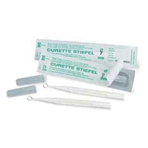 Stiefel - Sterile Disposable Dermatological Curette, Seamless Stainless Steel Blade, Ergonomic Handle, Size Ø 4 mm, Pack of 10 Curettes