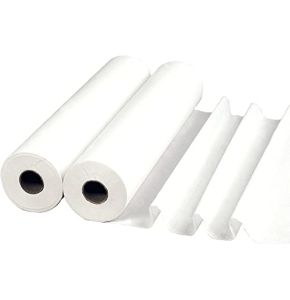 Dstock60 - Lot de 2 rouleaux de draps d'examen - 50 x 35-2 x 18 gr - Pure Ouate - Fabrication Française - Cabinets médicaux - Soins -