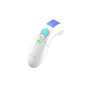 Motorola Lifestyle MBP 66 Thermomètre Médical Frontal - Thermomètre Frontal Sans Contact pour Adultes et Bébés avec Écran LCD - 2 Couleurs - Témoins d’Alertes