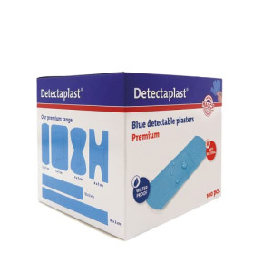Pansement bleu detectable Detectaplast Premium, pansements resistants à l'eau et aux saletés, safety first pansement cuisine et pansement aliment...