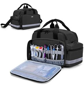 Trunab Sac Médical, Sac Infirmière, Malette Infirmiere Liberale avec Bande Réfléchissante pour Visite à Domicile