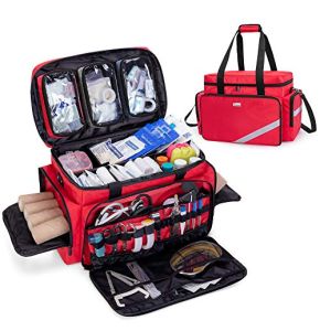 Trunab Sac Medical Vide, Rouge Sac Urgence Sacoche Infirmiere Professionnel Grande Capacité avec Planche Division Intérieur et Fond Antidérapant...