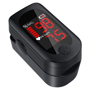 Oxymètre De Doigt Professionnel, Oxymètre De Pouls Pour Mesurer SpO2 Et Fréquence Cardiaque, Écran LED Avec Batteries Et Cordon