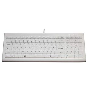 DSI Medical Keyboard Disinfectable in Silicone with Backlighting IP68 White