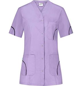 B-Well Silvia Blouse Femme Uniforme de Travail Manches Courtes Violet - X-Large