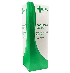 JFA Medical Lot de 200 Compresses de Gaze Non Stériles 5 x 5 cm