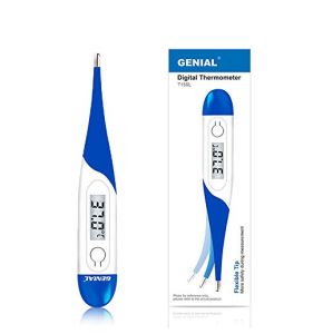 Thermomètre Digital, Buccal, Axillaire, Rectal - Embout Flexible pour Enfant et Adultes