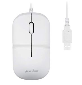 Perixx PERIMICE-503, Souris Optique Filaire Waterproof Résistante à l'Eau, Lavable, Certifiée IP 67, Blanche