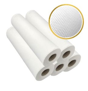 DSTOCK60 - DRAP EXAMEN GAUFRÉ - PURE OUATE BLANCHE - 50 X 35 CM - 135 FORMATS - LE LOT DE 5 ROULEAUX