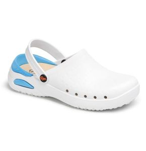 Crocs Soignant DIAN EVA SOFT Pour Personnel Soignant, Blanc Bleu
