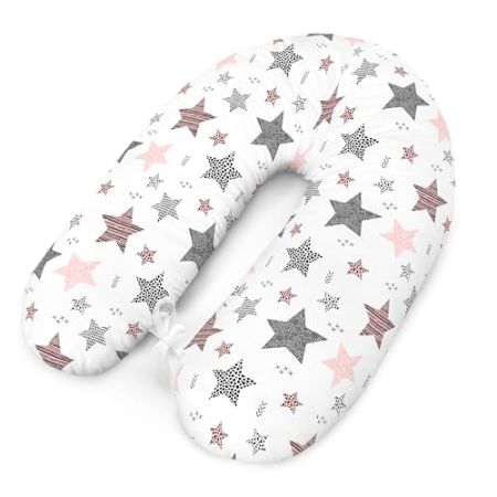 Coussin d'allaitement avec Rembourrage pour Les Petits bébés - Coussin de lit latéral - Coussin de Grossesse pour Dormir sur Le côté - Coton -...