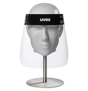 uvex Face Shield Visière - Protection Du Visage Pour Minimiser Les Infections Par Gouttelettes - Grand Confort Sans Points De Pression - Black/Cle...