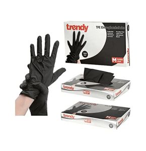 HOMA Pack of 100 Disposable TPE Gloves Latex-Free and Powder-Free